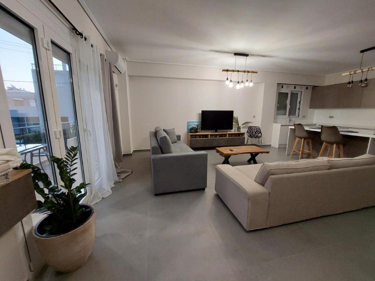 New Minimal Apartment,10' From Athens Airport Spata  Bagian luar foto